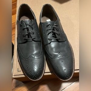 Joseph Abboud Owings Cap Toe Oxfords, Navy Blue Dress Shoes for Men